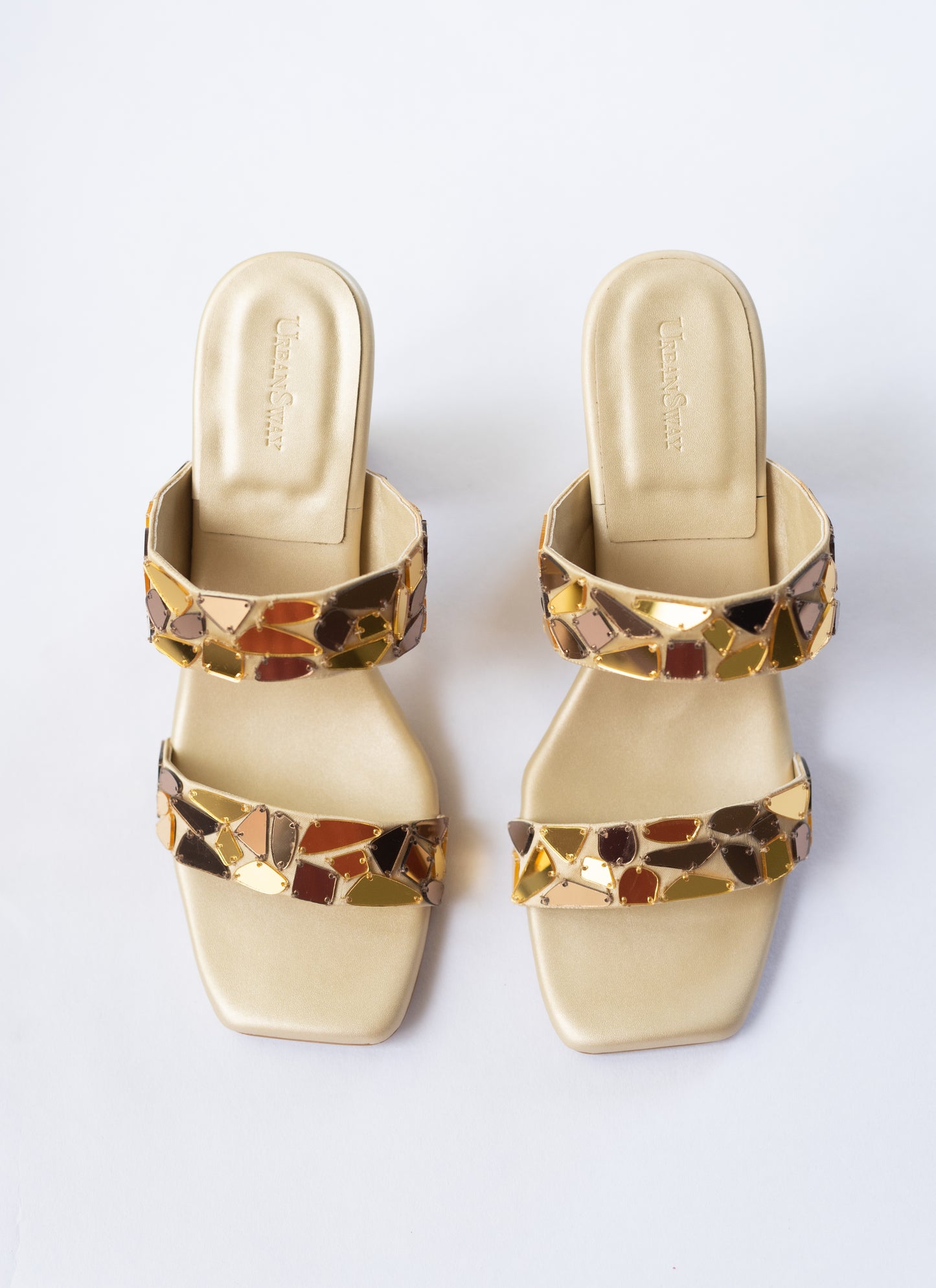 Gold Espejo Heels